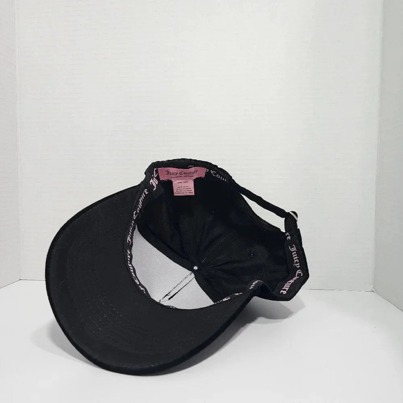 Juicy Couture - Women’s Black/Rhinestone Adjustable baseball Cap hat NWT! Y2k